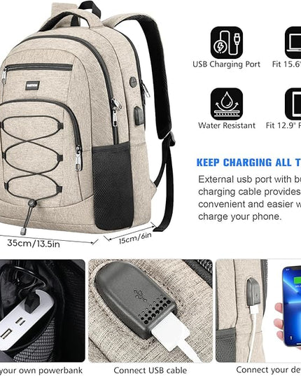 YAMTION School Backpack for Women and Teen Girls,College Bookbag Laptop Back Pack School Bag with USB Port for High School College Students Work