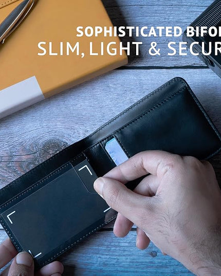 Vaultskin MANHATTAN ID Thin Leather Wallet with RFID Blocking and ID Window