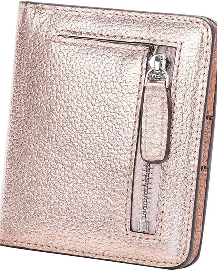 AINIMOER Small Leather Wallet for Women, Ladies Credit Card Holder RFID Blocking Women's Mini Bifold Pocket Purse