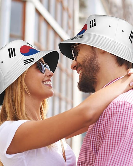 Funny Flag Bucket Hat for Men Women, Fisherman Hats Packable Fashion Sun Cap for Travel Outdoor Beach Boys Girls