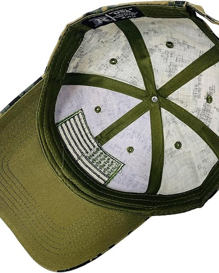 Roytrense Embroidered American Flag Unisex Baseball Cap (100% Cotton)