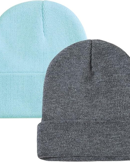 ZOORON 1&2 Pack Beanie for Men Women Slouchy Beanie Hats Winter Knit Caps Soft Ski Hat Unisex