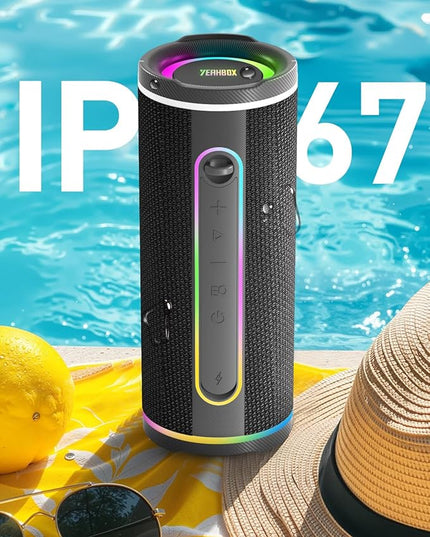 X-Boom Go Portable Bluetooth Speaker, Max 40W Hi-Fi Sound, Dome Tweeter & Track Bass Driver, Dual EQ Modes, IP65 Waterproof, RGB Light Show, TWS Stereo Pairing, Bluetooth 5.4, 10H Playtime