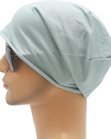 ZLYC Cotton Thin Slouchy Beanie Hat for Men Women Fashion Soft Stretch Knit Skull Cap