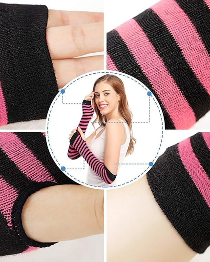 Bienvenu Punk Gothic Rock Long Arm Warmer Fingerless Gloves