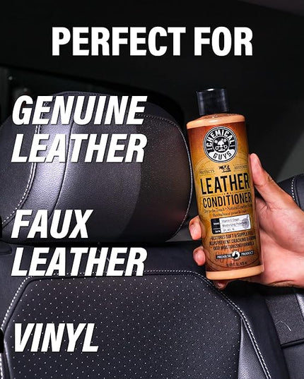 Chemical Guys Leather Cleaner and Conditioner Kit - 2 Bottles (4 oz Each), Car Cleaner and Conditioner, Safely Cleans & Conditions Leather Car Interiors, Furniture, Shoes, Boots, Bags, Apparel & More