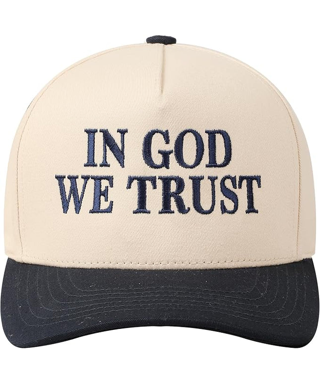 MIRMARU Two-Tone Vintage Canvas Trucker Hats for Men & Women, Adjustable Size Baseball Caps with Trendy Embroidered Design