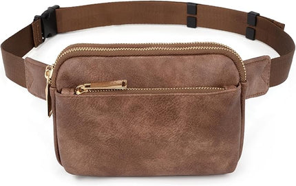 UTO Fanny Pack for Women Crossbody Trendy Fashion Belt Purse Chest Waist Hip Bumbag for Outdoor Shopping Travel Hiking