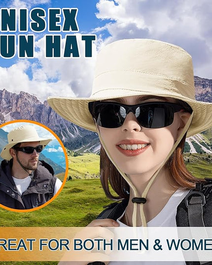 Sun Hats for Men Women Fishing Hat UPF 50+ Quick Dry Foldable Bucket Hat Adjustable Safari Hat for Beach Hiking