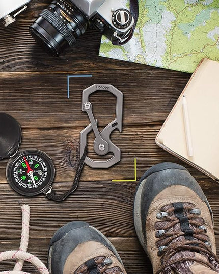 Titanium Keychain, Multifunctional Carabiner Clip Key chain Heavy Duty Car Key Organizer with Bottle Opener