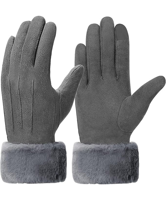 Vagasi Winter Gloves for Women, Touch Screen Cold Weather Thermal Warm Windproof Gloves, Soft Thick Fleece Lining Glove
