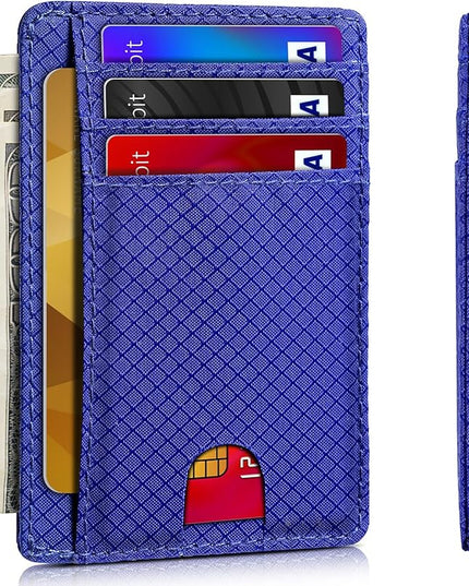 Artpaxy Slim Wallet for Men & Women, Minimalist Front Pocket Card Holder for Travel, RFID Blocking, Water Resistant Nylon Wallet for ID & Cash & Credit Card