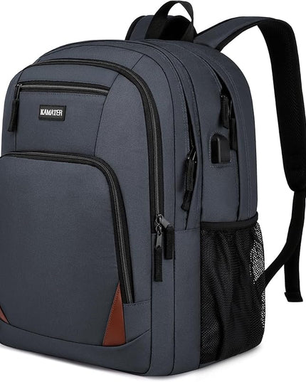 School Backpack for Teen Boys & Girls - 8 Compartments Water Resistant Bookbag with Large Laptop Sleeve | 15.6 Inch Anti-Theft College Student Backpack, Black