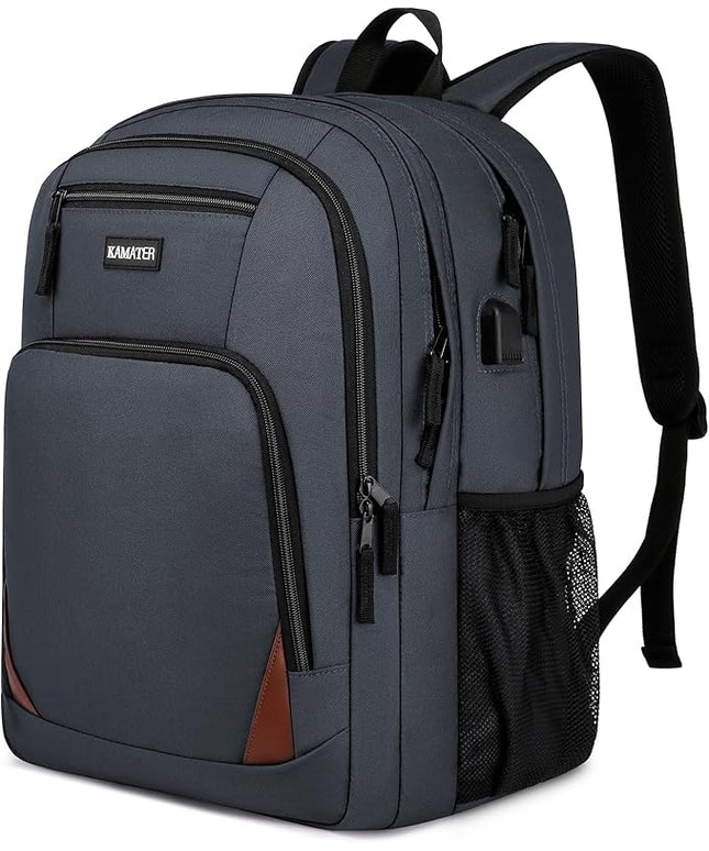 School Backpack for Teen Boys & Girls - 8 Compartments Water Resistant Bookbag with Large Laptop Sleeve | 15.6 Inch Anti-Theft College Student Backpack, Black
