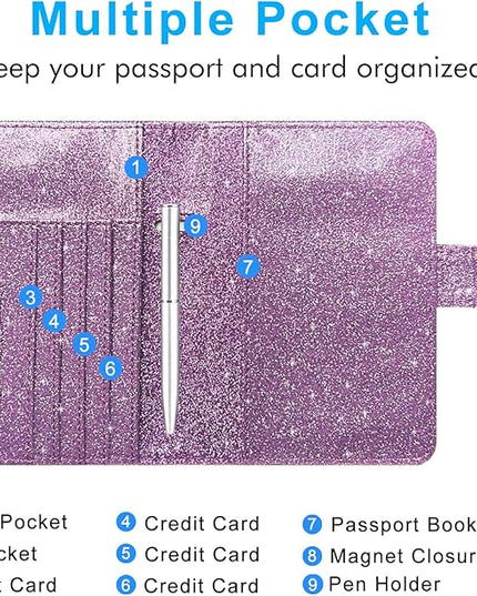 Passport Holder Cover, ACdream Protective Premium Leather RFID Blocking Wallet Travel Case for Passport/Credit Card/Air Ticket,