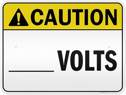 Caution Volts Sign, 18x24 Inches, 3M EGP Reflective .080 Aluminum, Fade Resistant, Made in USA by My Sign Center