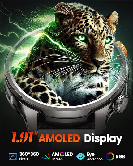 Smart Watches for Men, Military Smart Watch with 100 Days Battery/Flashlight/Heart Rate/Sleep/SpO2 Monitor/Call/110+ Sports Mode, 5 ATM Rugged Men's Fitness Tracker Watch for Android iPhone Compatible