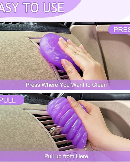 Car Cleaning Gel Car Cleaning Putty Car Putty Car Interior Cleaner Car Slime Car Detailing Kit Car Accessories Gifts for Men Women Stocking Stuffers Purple