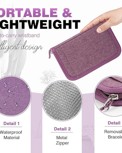 Single Passport Holder for Travel, RFID Travel Document Organizer for Women Waterproof Passport Wallet Men Portable Case for Cards, Boarding Pass, ID, Money, Tickets with Zipper