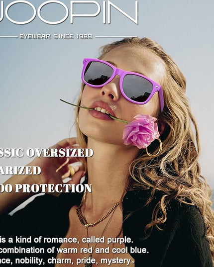 Joopin Square Sunglasses Polarized UV Protection Trendy Designer Sun Glasses Men Women