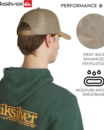 Quiksilver Men's Premium Cotton Adjustable Snap Back Logo Baseball Cap