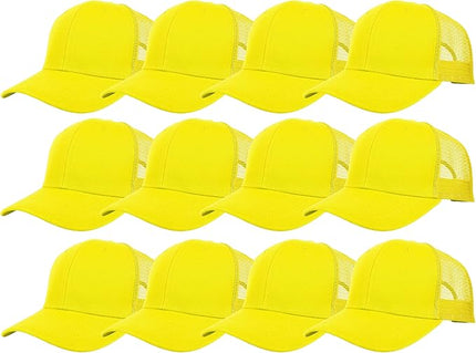 Gelante Mesh Trucker Hat Baseball Cap Structured Front Panel Wholesale LOT 12 Pack