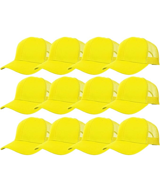 Gelante Mesh Trucker Hat Baseball Cap Structured Front Panel Wholesale LOT 12 Pack
