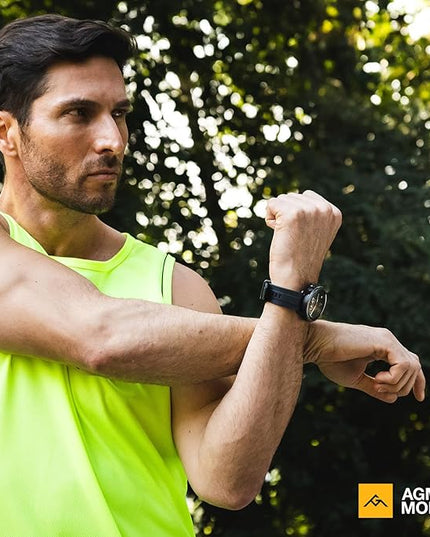 AGM Legion Rugged Smart Watch for Men, 5ATM Waterproof, Shockproof & Drop-proof, 100+ Sports Modes, Bluetooth Calling, Compass, Barometer & Altimeter, 1.43" AMOLED Display, Heart Rate & Sleep Tracking