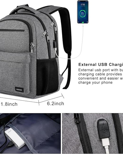 School Backpack for Teen Boys & College Students - 17.3 Inch Padded Laptop Compartment Bookbag | Water Resistant Anti-Theft High School College Computer Backpack
