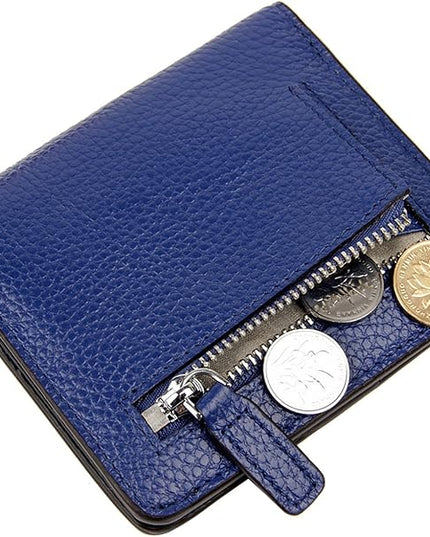 AINIMOER Small Leather Wallet for Women, Ladies Credit Card Holder RFID Blocking Women's Mini Bifold Pocket Purse