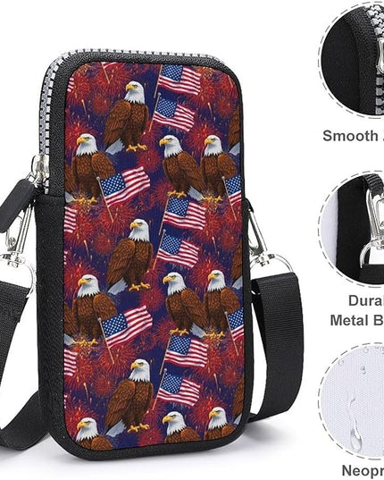 Unisex Small Crossbody Bags, Women Men Portable Adjustable Crossbody Phone Wallet Pouch