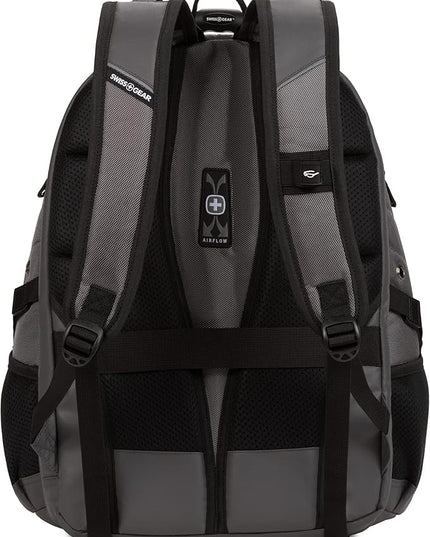 SwissGear 1900 ScanSmart 17” Laptop Backpack Stingray Ballistic – Reflective Tech Backpack with ScanSmart Compartment – Multiple Organizer Pockets & RFID Scan Blocking Technology