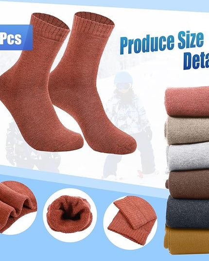 Hillban Winter Beanie Hat Gloves Set with Warm Socks Bulk, Homeless Knitted Beanie Cap Thick Thermal Winter Gloves Socks Pack