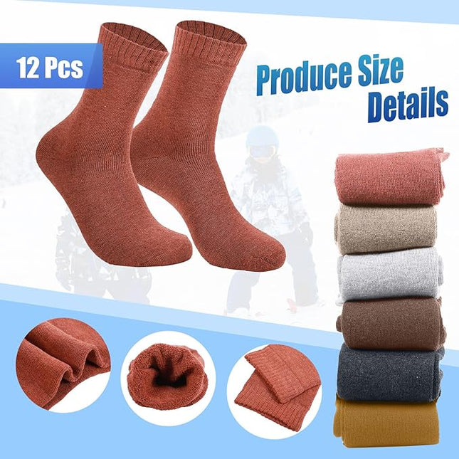 Hillban Winter Beanie Hat Gloves Set with Warm Socks Bulk, Homeless Knitted Beanie Cap Thick Thermal Winter Gloves Socks Pack