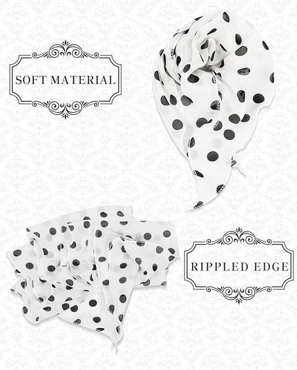 Chiffon Scarf for Women, Removable Flower Neck Scarf Light Soft Fashion Rose Scarves Versatile Headband or Hair Band