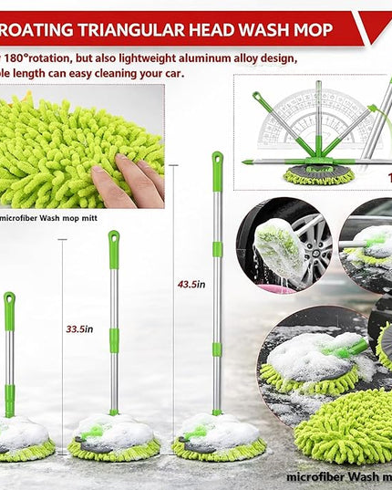 GASLIKE 63PCS Car Wash Cleaning Kit,Car Wash Brush with Long Handle,Car Detailing Kit with Foam Gun,Car Cleaning Supplies,Handheld Vacuum, Car Detailing Kit (63PCS)