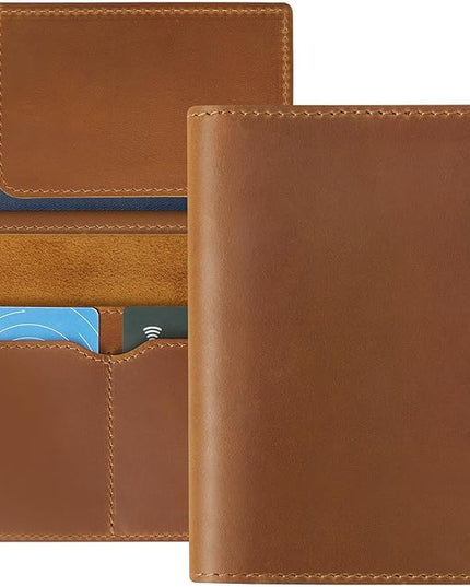 Jack&Chris Leather Passport Holder, Handmade Passport cover, Travel Wallet Cover Case for Men and Women, Leather Travel Documents Organizer Protector, JC107