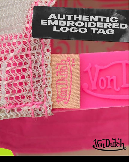 Von Dutch Unisex Trucker Hat - Curved Bill Mesh Back Retro Classic Adjustable Snapback Baseball Cap for Men and Women