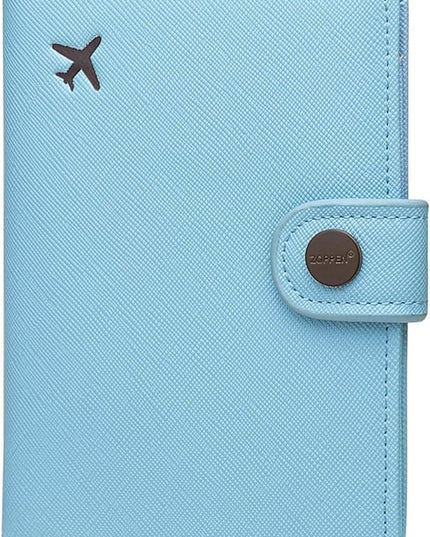 ZOPPEN Passport Holder Women, Passport Cover Travel Wallet Rfid Blocking Passport Wallet Cover Case Travel Essentials Document Organizer, Paradise Blue