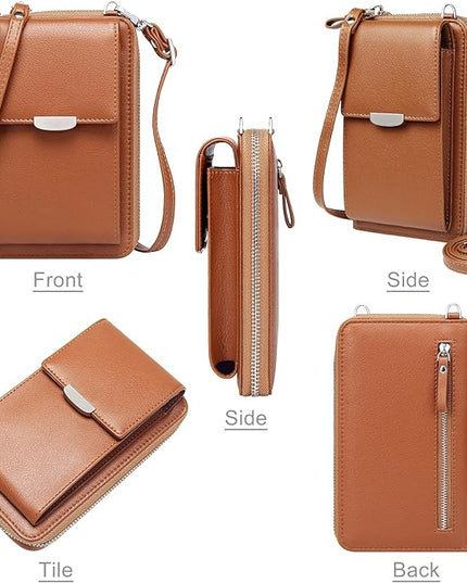 KUKOO Small Crossbody Bag Cell Phone Purse Wallet with Credit Card Slots for Women
