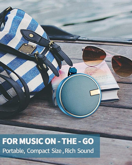 INSMY C12 IPX7 Waterproof Shower Bluetooth Speaker, Portable Small Speaker, Speakers Bluetooth Wireless Loud Clear Sound Support TF CSuard ction Cup for Outdoor Kayak Canoe Beach Gift (Navy)