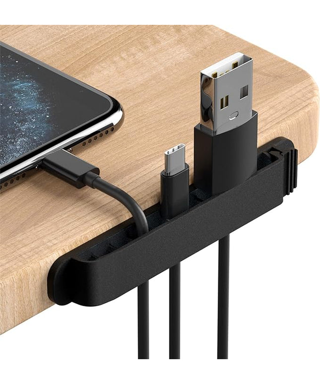 pzoz Cable Clips, 3 Pack Cord Organizer Charger Cable Management for Organizing Home Office Desk Phone Car Wire, Self Adhesive Cord Holders (Black)