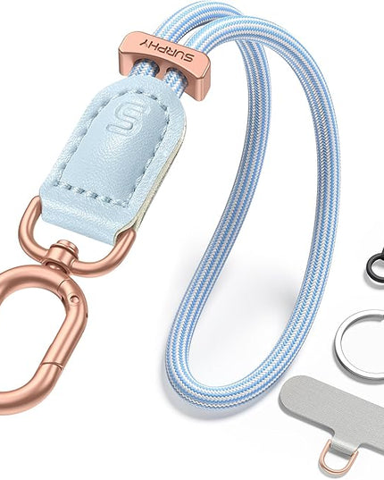 SURPHY Phone Wrist Strap, Keychain Wristlet, Phone Strap Charm with Tether Tab, Cellphone Lanyard Wrist, Key Chain for Women
