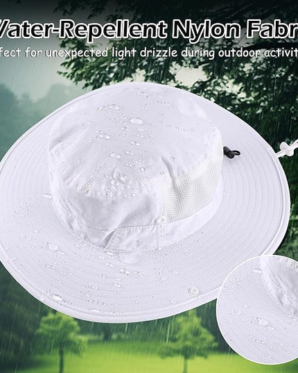 Connectyle Men's Sun Hat UPF 50+ Wide Brim Bucket Hats for Fishing Hiking Gardening Adjustable Boonie Hat Outdoor Safari Hats