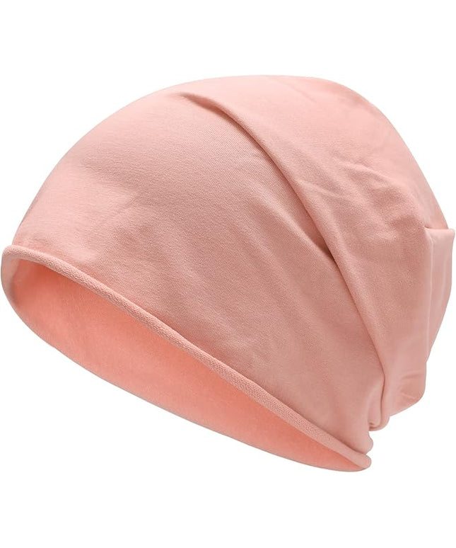 ZLYC Cotton Thin Slouchy Beanie Hat for Men Women Fashion Soft Stretch Knit Skull Cap