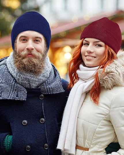 SATINIOR 50 Pack Winter Hats Bulk Beanies Unisex Knit Skull Caps Warm Stocking Hat for Adults Homeless
