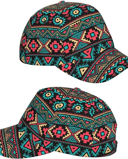 African Ethnic Tribal Style Baseball Cap for Men Women, Fashion Adjustable African Hat Casual Trucker Hats Sun Caps