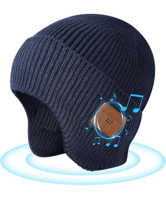 Bluetooth Beanie for Men Women, HD Stereo Sound Beanie with Headphones, Unique Tech Gifts for Men Husband Him Teen
