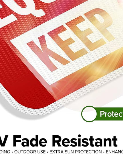 Fire Equipment Keep Clear Sign, 12x18 Inches, 3M EGP Reflective .063 Aluminum, Fade Resistant, Made in USA by My Sign Center