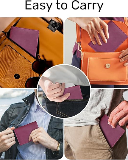 HIFA Leather Passport Holder, Handmade Passport Cover with Card and Ticket Slot - Genuine Leather, Elegant Design, Easy Access - Passport Case, Passport Wallet, Passport Holder